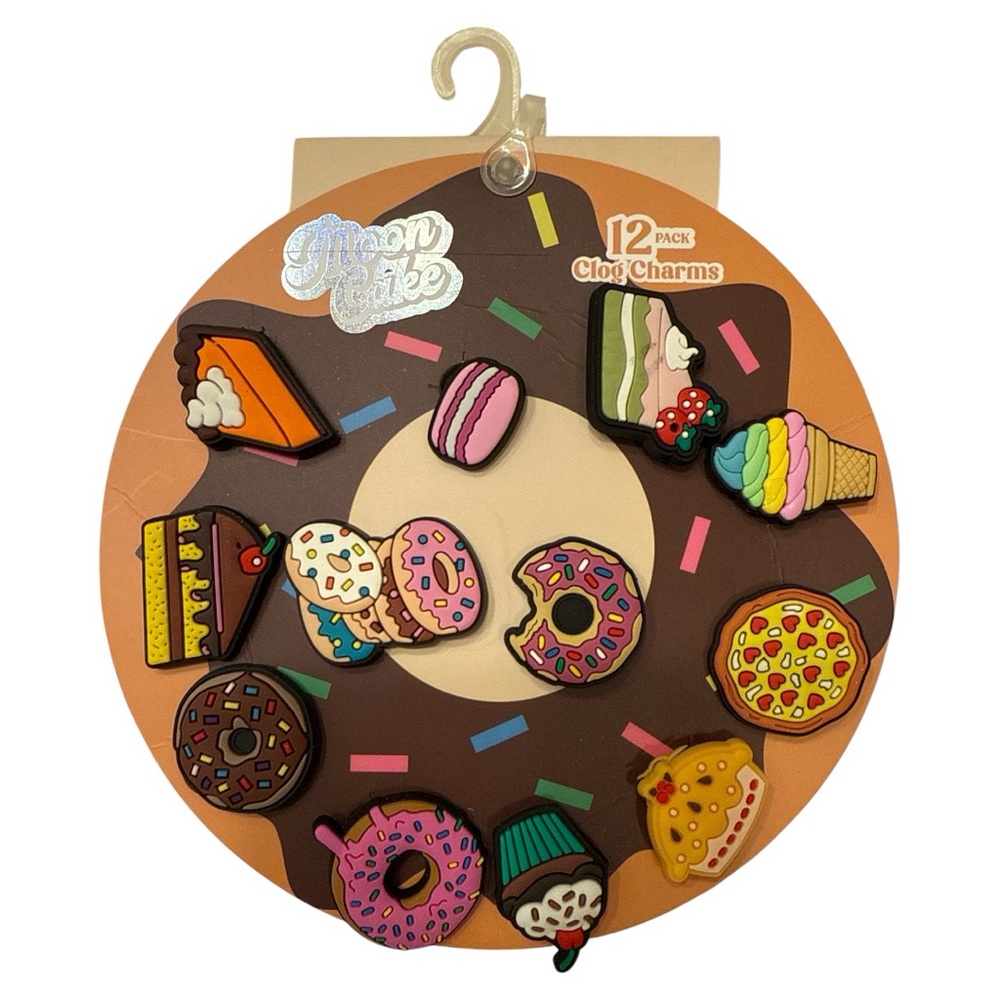 NWT Clog Croc Charms 12-Pack Donuts, Cake, Pizza, Pie, Cupcakes